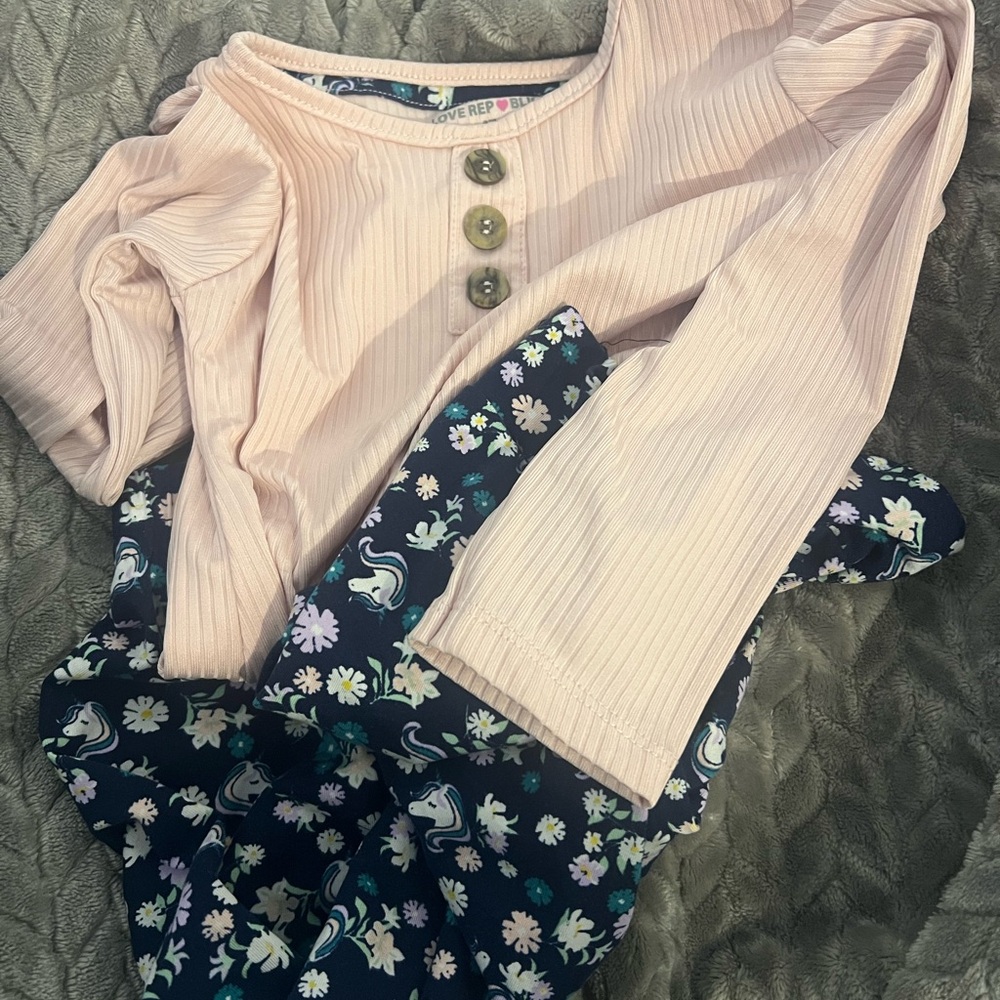 Pink and Navy Kids Matching Set